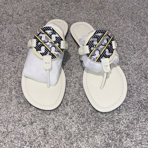 Tory Burch White Patent Leather Sandal